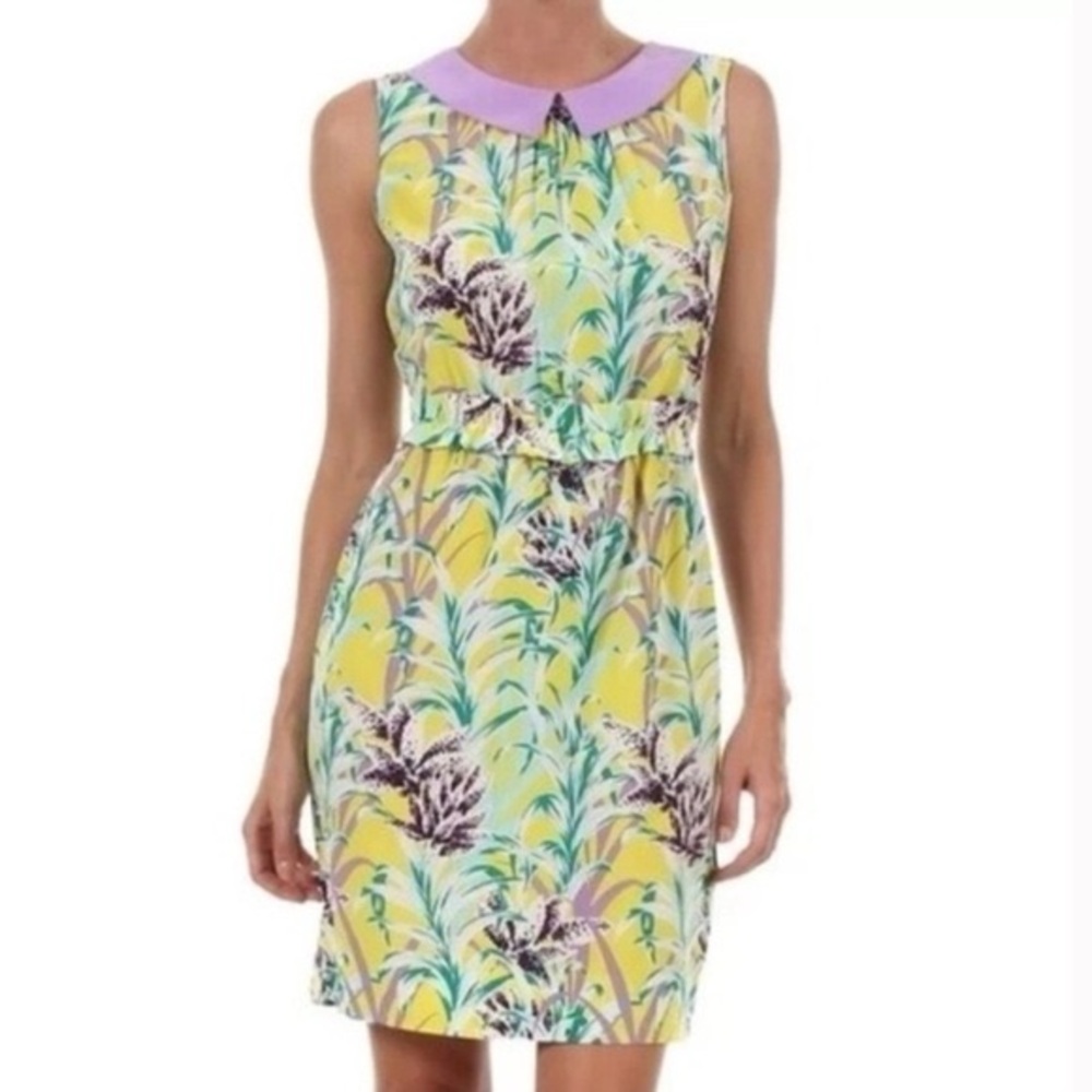Kate Spade Neal California Calling Floral Lily Silk Dress